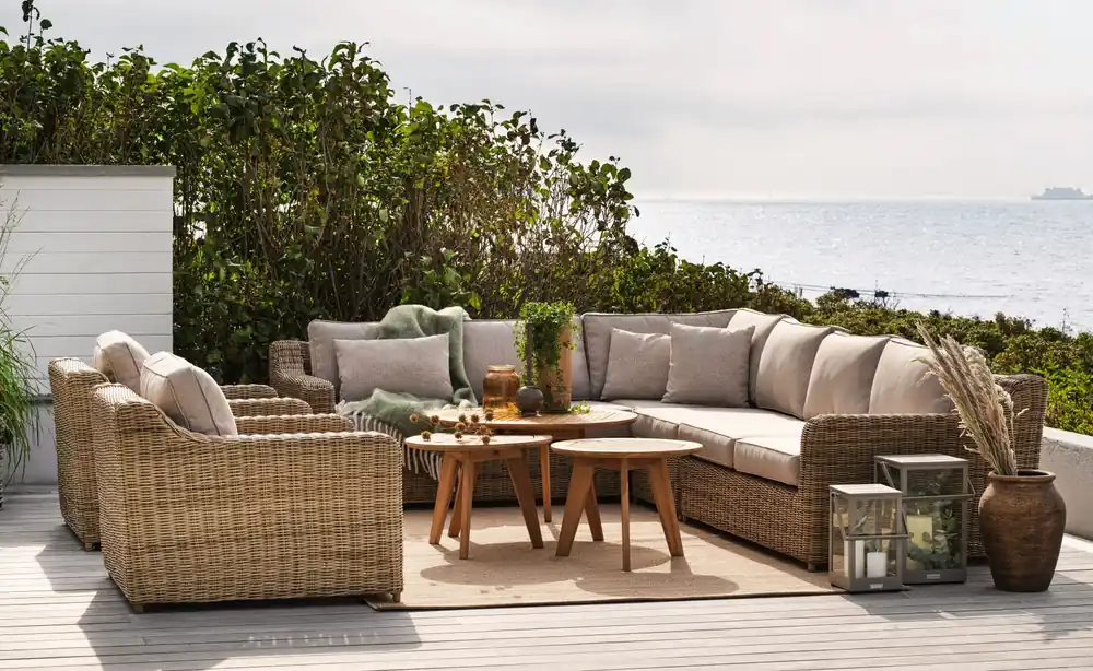 Lounge Garten Möbel Komplett Set GLENDON Loungegarnitur Geprüft