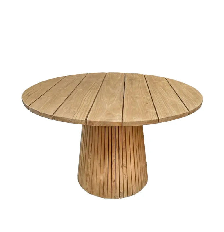 TEAK Gartentisch rund LINDO 120 cm Teaktisch Nur Für Kurze Zeit