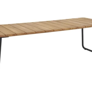 Meistverkauft Gartentisch VAMOLL 175 cm Teaktisch schwarz / Teakholz