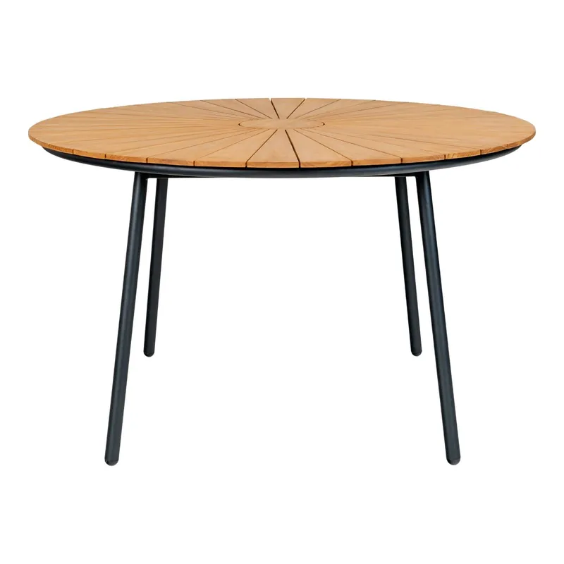Gartentisch rund ø 130 cm NEWLAND Teakholz Neuheit