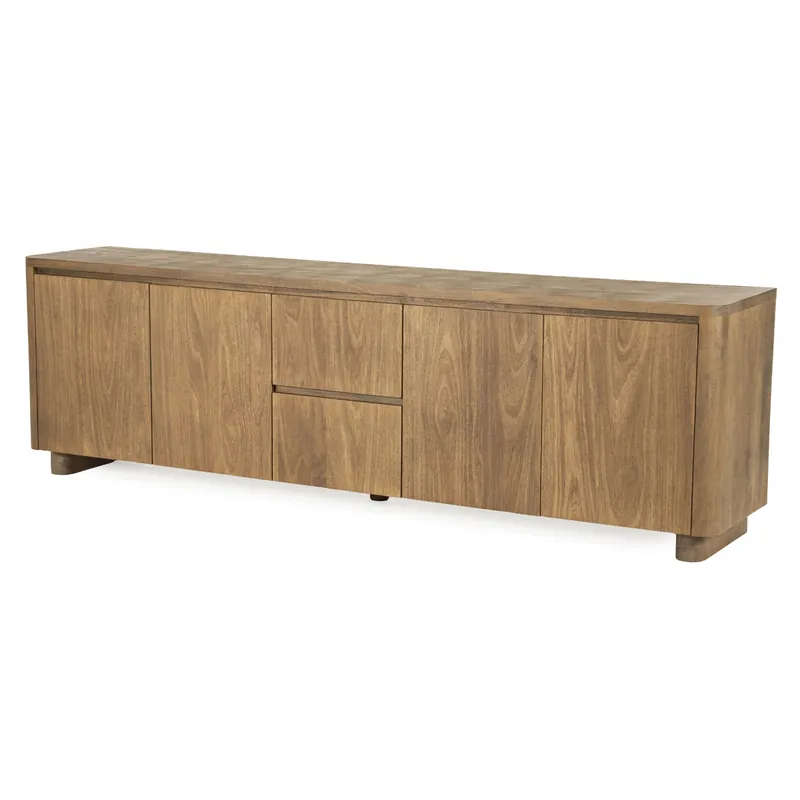 Solange Der Vorrat Reicht TV Möbel Lowboard Edward 200 cm mit 4 Türen Mangoholz braun