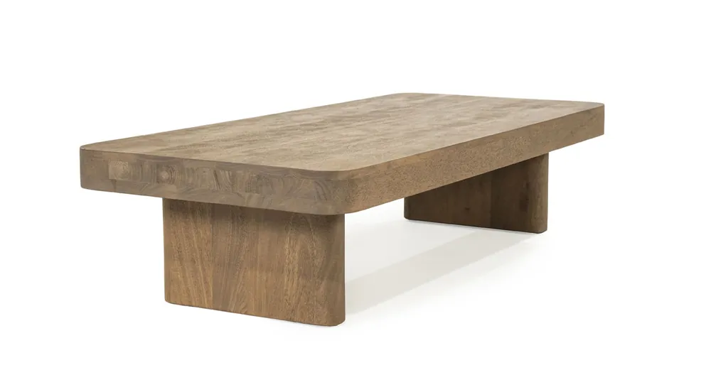 Couchtisch Edward 130 x 60 cm Mango Holz gebürstet braun Bestpreis