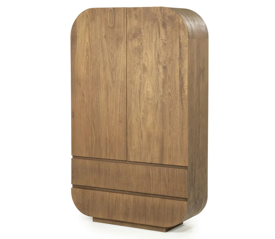 Top-Angebot Highboard King mit 2 Türen Mango Holz Furnier
