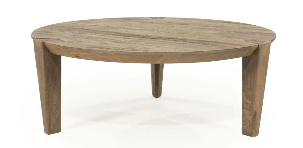 Neuheit Couchtisch Davina Ø 80 cm rund Mango Holz braun