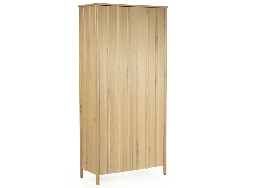Highboard Jake mit 2 Türen Eiche Holz Furnier hellbraun Geprüft