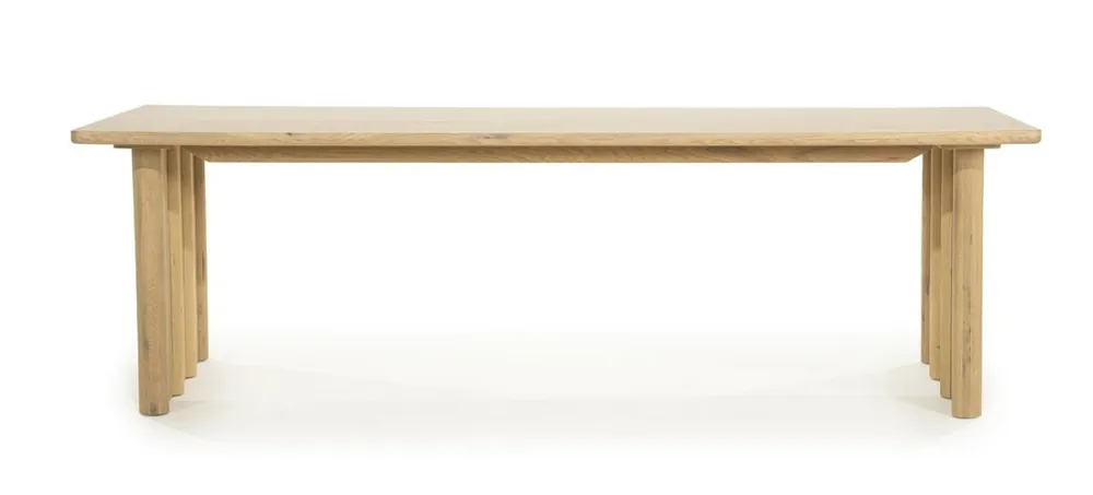 Esstisch Jake 250 x 100 cm Eichenholz hellbraun Versand Am Gleichen Tag