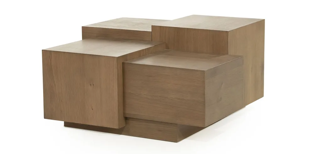 Top-Angebot Couchtisch Quinten 80 x 80 cm Eiche Furnier dunkelbraun