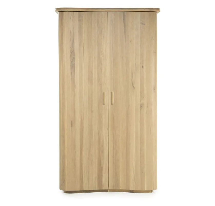 Highboard Josh mit 2 Türen Eiche Holz Furnier hellbraun Saisonangebot