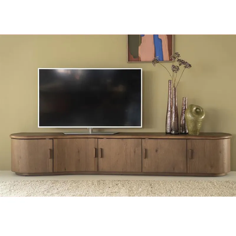 TV Möbel Lowboard Josh 240 cm Eiche Furnier dunkelbraun Sonderaktion