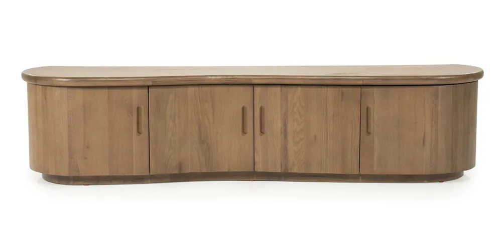 TV Möbel Lowboard Josh 180 cm Eiche Furnier dunkelbraun Markenprodukt