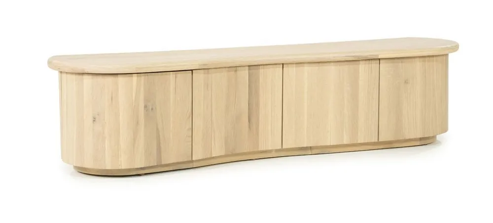 Echt TV Möbel Lowboard Josh 180 cm Eiche Furnier hellbraun