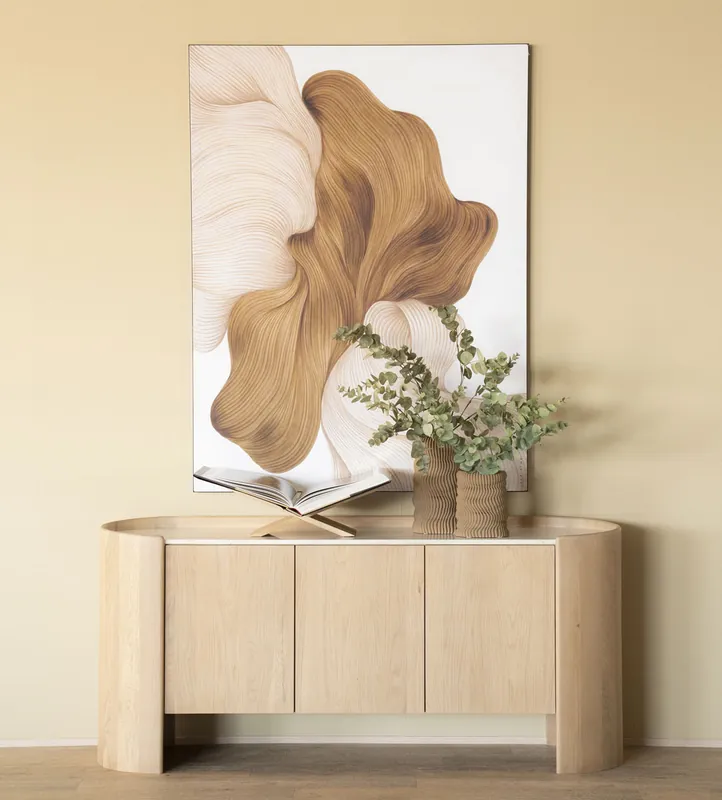 Nur Für Kurze Zeit Sideboard Don 165 cm mit 3 Türen Eiche Marmor