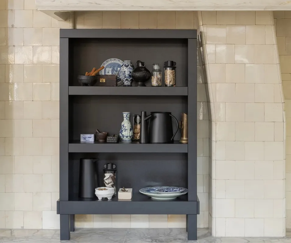 Regal offener Schrank BONK schwarz Kiefer Höhe 160 cm FSC-zertifiziert Angebot