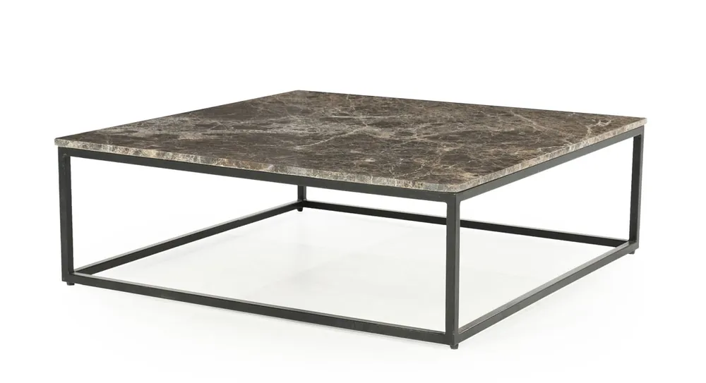 Couchtisch Rico 98 x 98 cm Metall Marmor Begrenztes Angebot