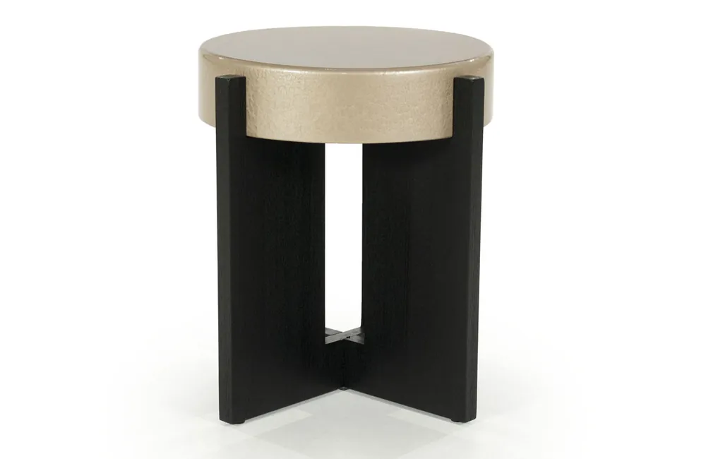 Direktkauf Beistelltisch Juliet rund Ø 40 cm MDF Eiche Furnier beige