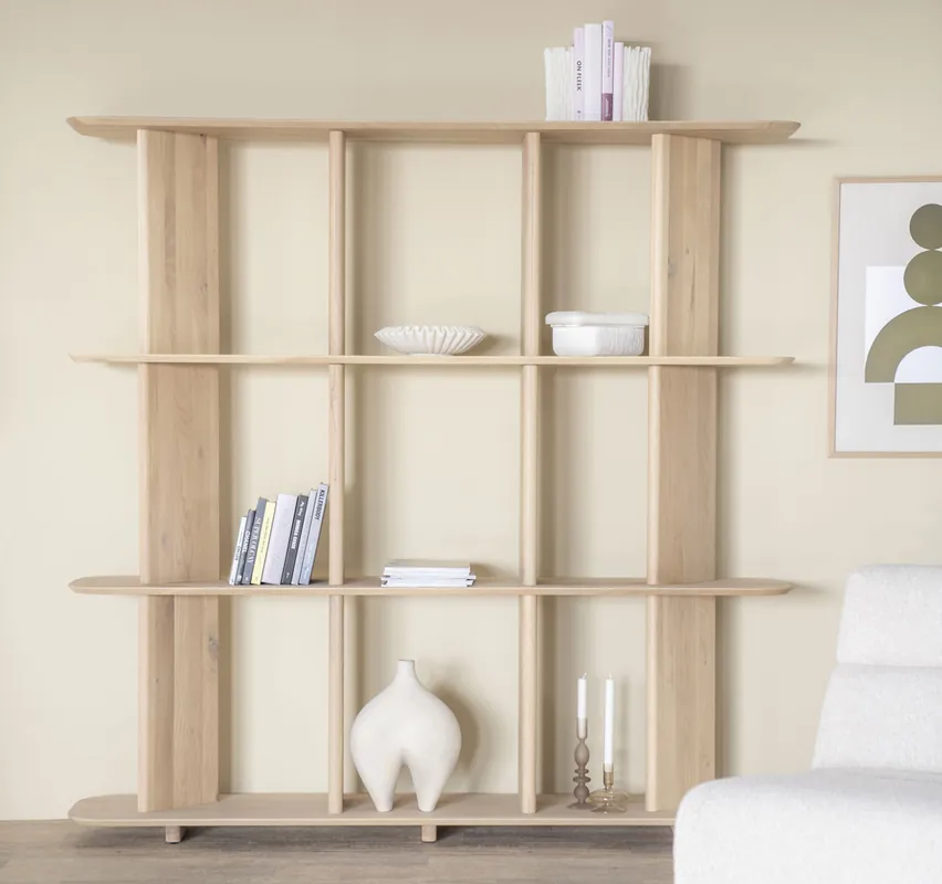 Bücherregal Regal Ty offen H 180 cm Eiche hellbraun Beliebt