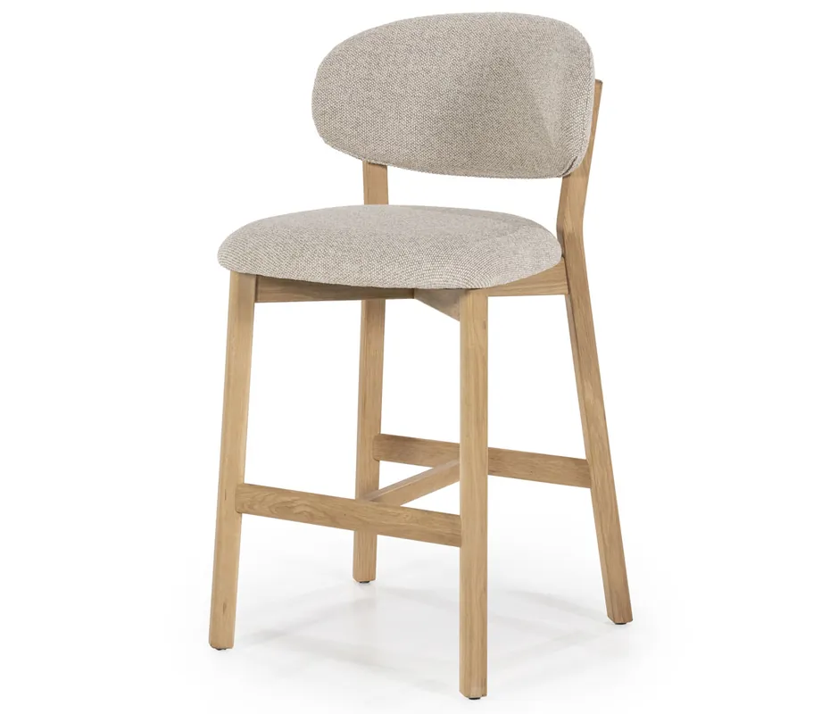 Solange Der Vorrat Reicht Barstuhl Mikky SH 68,5 cm Barhocker hellbraun Bezug taupe
