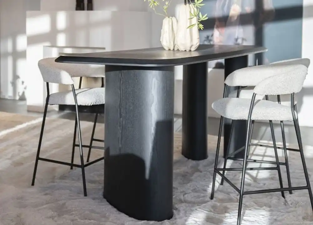 Neu Im Sortiment Bartisch Walter 220 x 80 cm Eiche Furnier schwarz