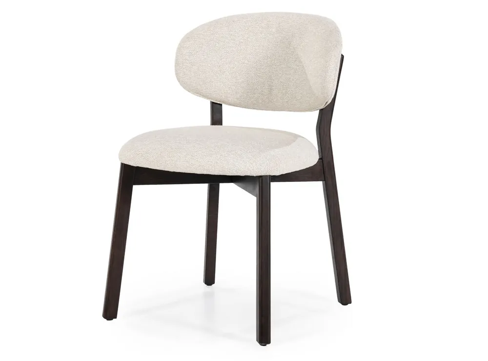 Esszimmer Stuhl Mikky Eiche Holz Stoff beige Echt