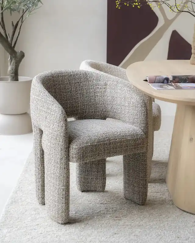 Esszimmer Stuhl Hamilton Armlehnstuhl stoffbezogen taupe Neuheit