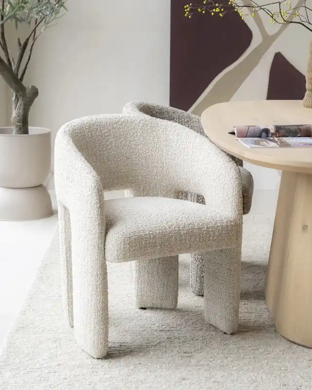 Esszimmer Stuhl Hamilton Armlehnstuhl stoffbezogen beige Kracherpreis