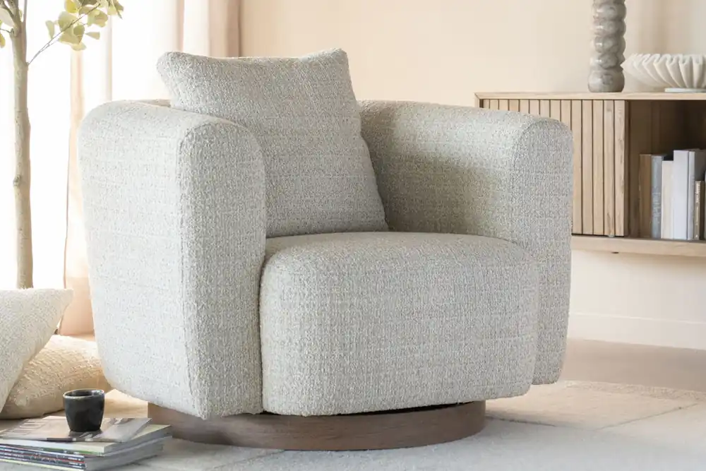 Sessel drehbar Jordan beige Drehsessel Beliebt
