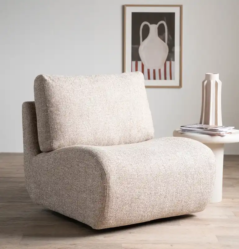 Neu Im Sortiment Sessel Lucia drehbar beige Drehsessel
