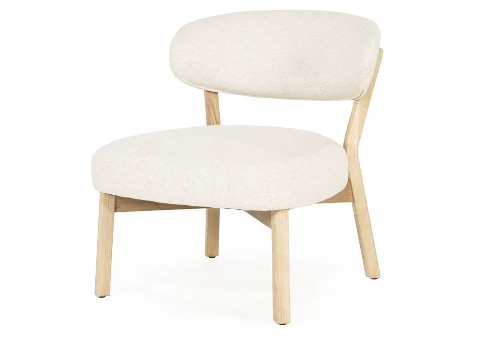 Aktuell Sessel Mikky Eiche helbraun Stoff beige Clubsessel Fernsehsessel