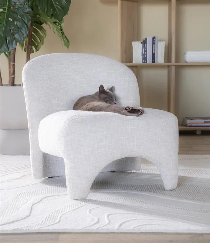 Lounge Sessel Owen stoffbezogen beige Preisreduziert