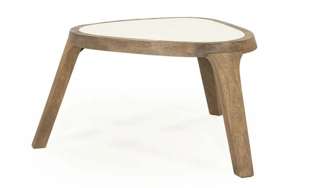 Couchtisch Fred klein 51 x 60 cm Mango Holz Botticino Marmor Top-Seller