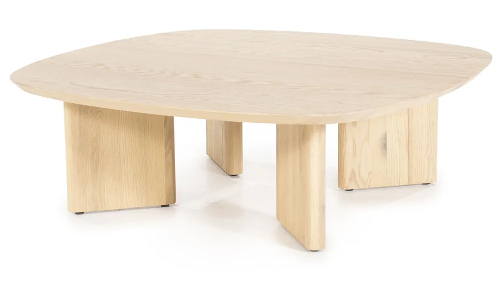 Couchtisch Stef 100 x 100 cm Eiche Holz Furnier hellbraun Aktuell