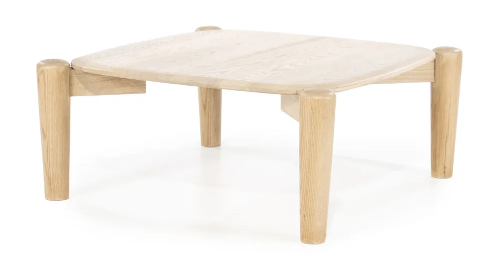 Couchtisch Selbu 80 x 80 cm Eiche Holz hellbraun Nur Für Kurze Zeit
