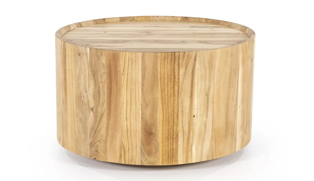 Couchtisch Zayn Ø 60 cm Akaziernholz hellbraun Markenprodukt