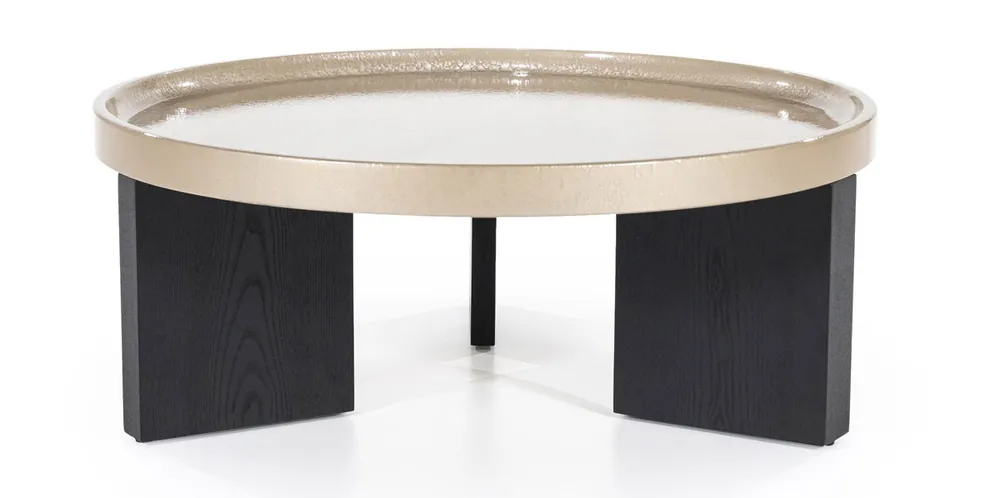 Meistverkauft Couchtisch Mayson Ø 90 cm MDF Eiche Furnier beige