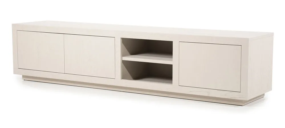 TV Möbel Helsinki 200 cm Eiche Furnier taupe Lowboard Preisknaller