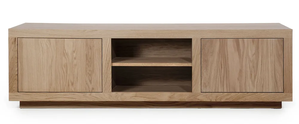 Preisreduziert TV Möbel Helsinki 160 cm Eiche Furnier braun Lowboard