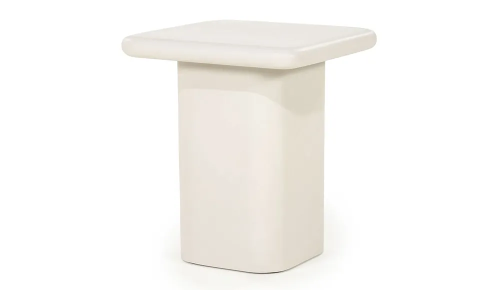 Sichere Zahlung Beistelltisch Siminto 40 x 40 cm Zement beige