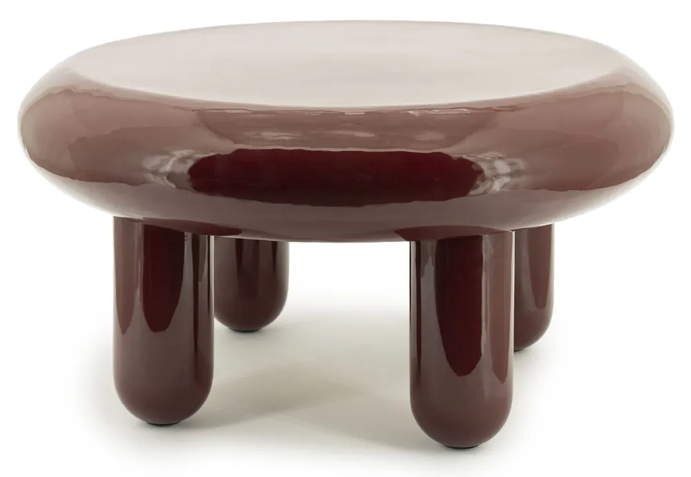 Beistelltisch Balloon Ø 70 cm Metall burgundy Top-Angebot