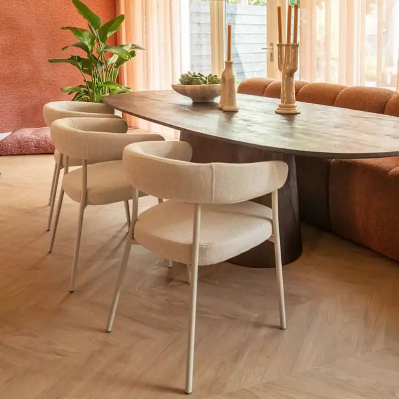 2er Set Esszimmerstuhl Yovi Bezug beige Online Kaufen