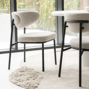 2er Set Esszimmerstuhl Stuhl Jari Bezug beige Markenprodukt