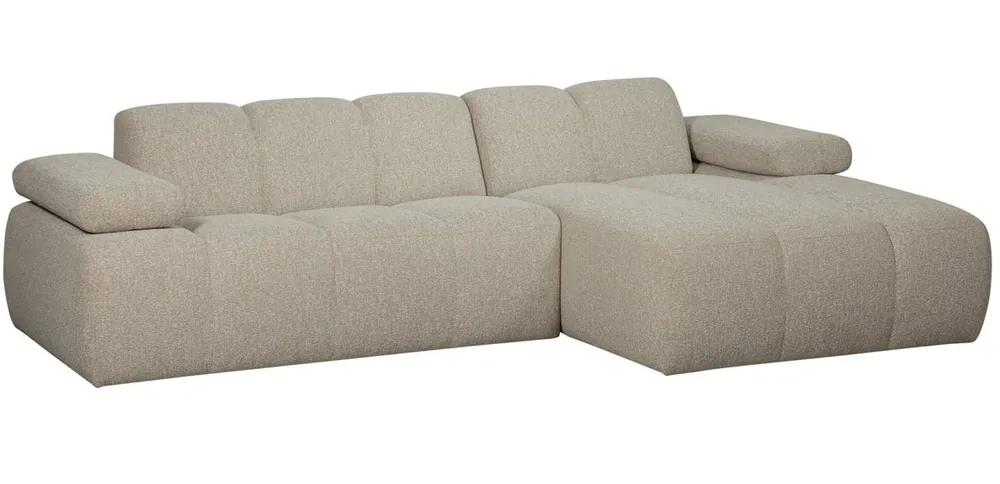 Top-Angebot woood Chaiselongue Sofa MOJO rechts Bouclé beige melange