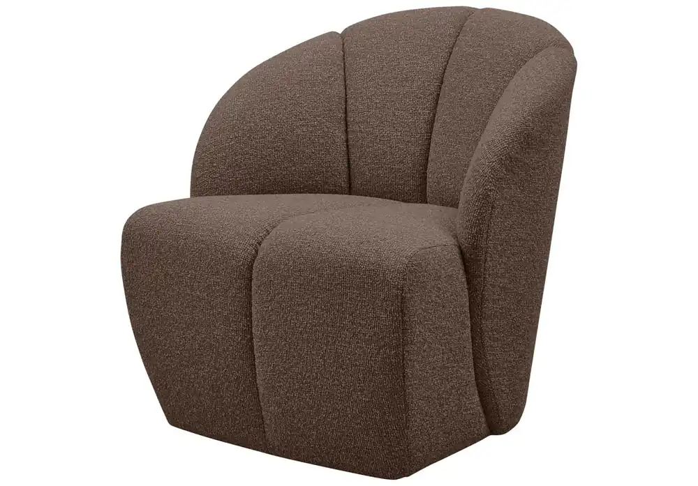 Woood Sessel MOJO drehbar Bouclé braun melange Drehsessel Neu Im Sortiment
