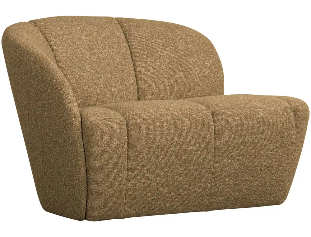 woood 2 Sitzer Sofa Bank MOJO links Bouclé gelbbraun melange Finale Aktion
