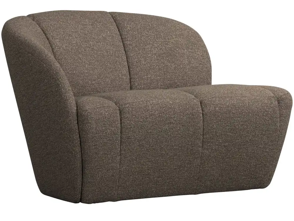 Top-Preis woood 2 Sitzer Sofa Bank MOJO links Bouclé braun melange