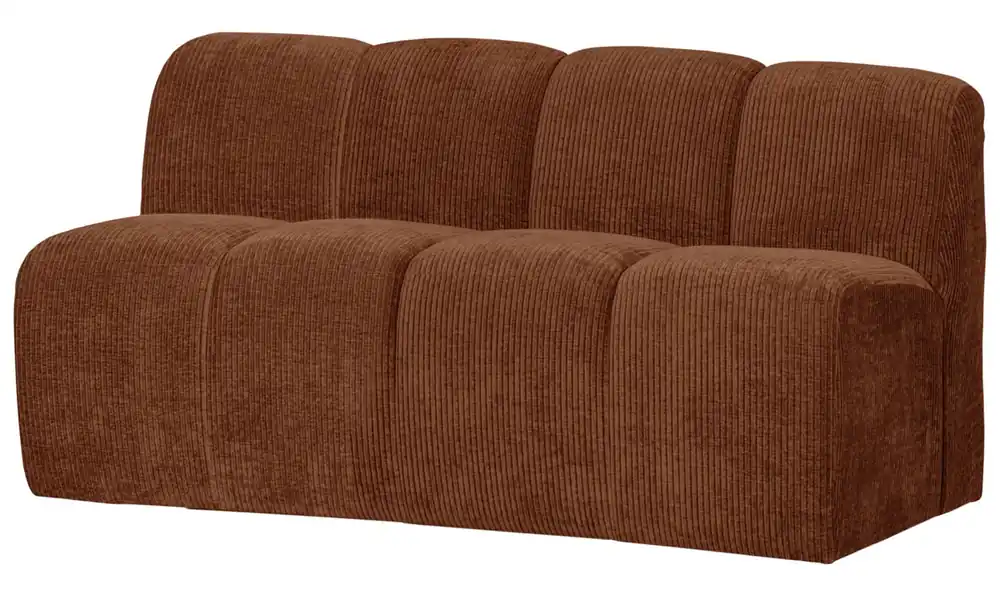 Sichere Zahlung woood Esszimmerbank MOJO 164 cm gerippter Stoff rostbraun
