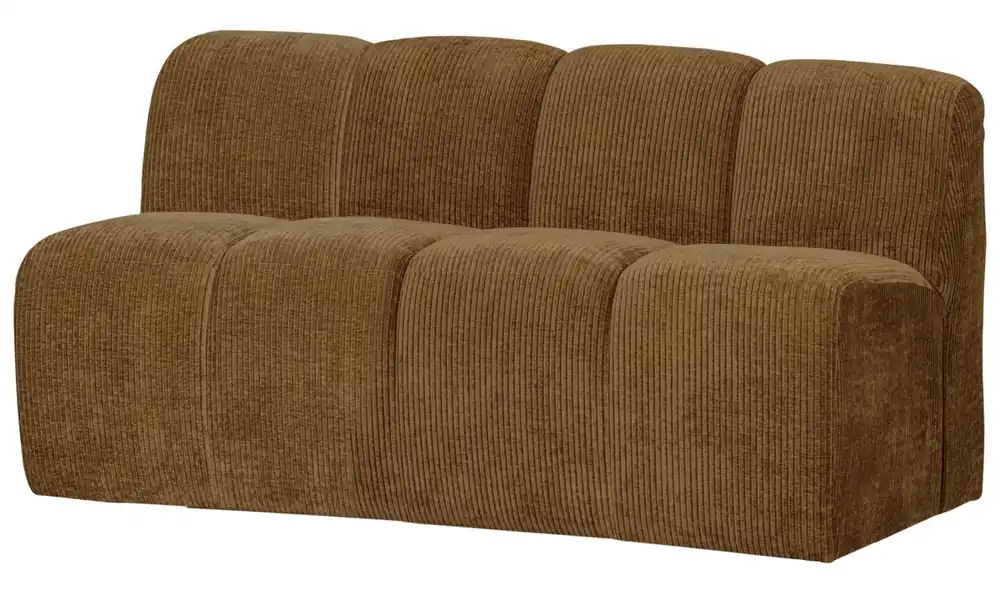 Sonderangebot woood Esszimmerbank MOJO 164 cm gerippter Stoff honiggelb