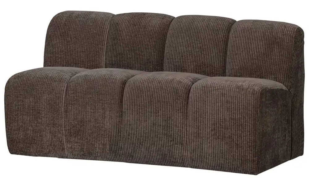 woood Esszimmerbank MOJO 164 cm gerippter Stoff braun Finale Aktion