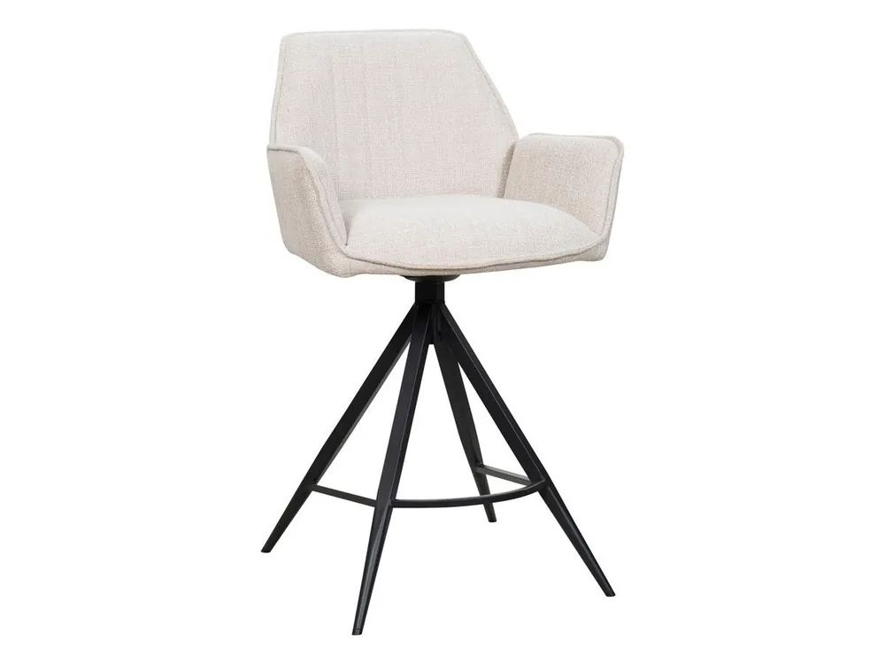 Markenware Barstuhl LIORA SH 66 cm Barhocker drehbar beige
