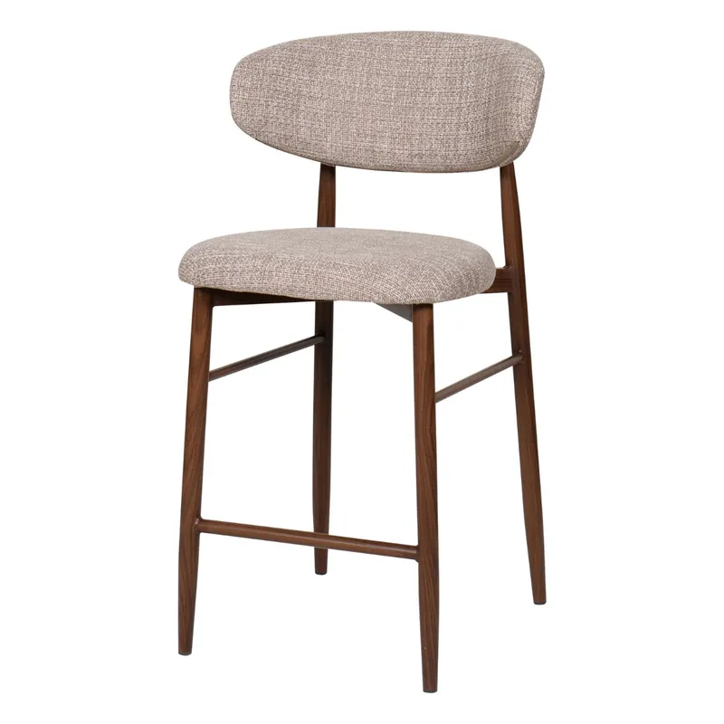 Jetzt Bestellen Barstuhl NOVA SH 75 cm Barhocker Wallnussdekor Bezug taupe