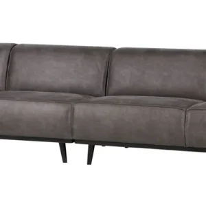 woood XL 4 Sitzer Sofa Statement Eco Leder dunkelgrau Couch Heißes Angebot